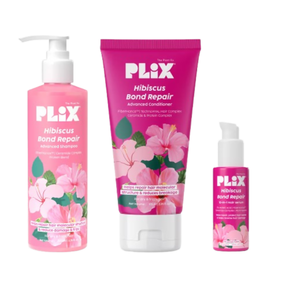 PLIX The Plant Fix Hibiscus Frizz Control Hair Combo - Distacart