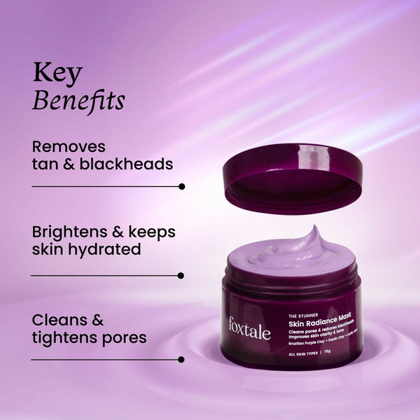 Buy Foxtale De-Tan Face Mask For Glowing Skin - Clay Mask with Lactic ...