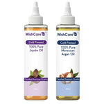 Thumbnail for Wishcare Pure & Natural Moroccan Argan Oil & Unrefined Jojoba Oil Combo - Distacart