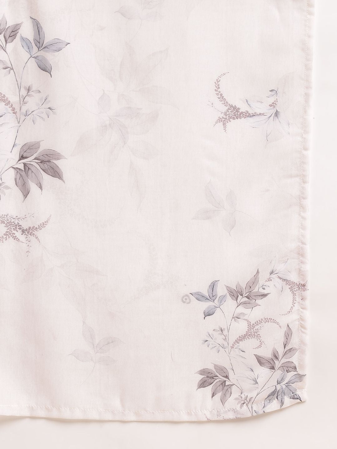 Ode by House of Pataudi Printed Gotta Patti Linen Straight Kurta with Trousers & Dupatta - Distacart