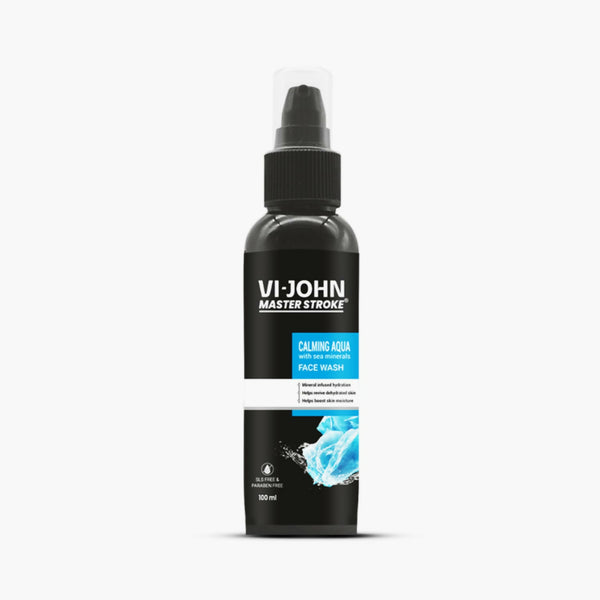 VI-JOHN Master Stroke Calming Aqua Face Wash Deep Hydration And Clearer Skin For All Skin Type