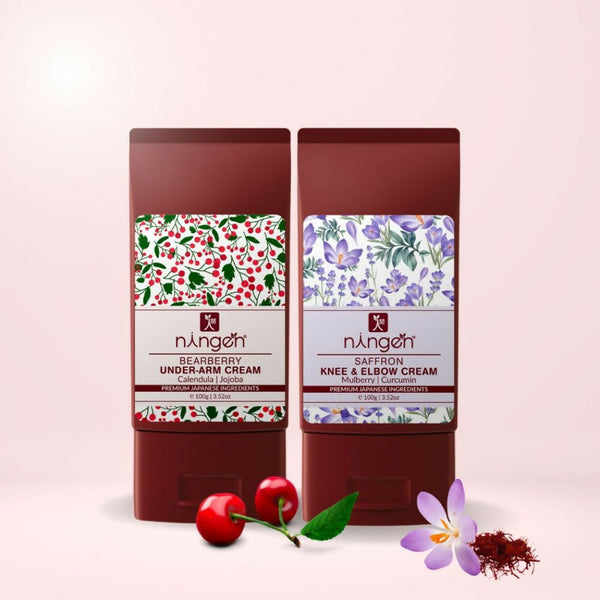 Ningen Bearberry Under Arm Cream and Saffron Knee Elbow Cream Combo - Distacart
