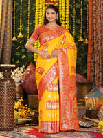 Thumbnail for Astita Silk Yellow Saree