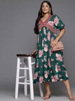 Thumbnail for Ahalyaa Women's Traditional wear Ethnic Dress - Green - Distacart