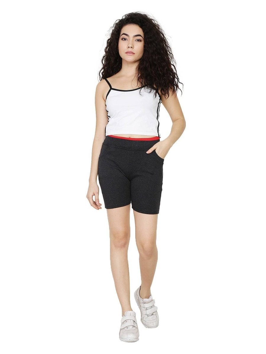 Asmaani Dark Grey Color Short Pant with Two Side Pockets