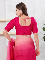 Thumbnail for Joban Fashion Tomato-Pink Dupion Silk Elbow Sleeveless Front Open Blouse