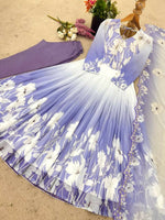 Thumbnail for Teeya Creation Multi Colour Faux georgette Printed With Hand Work Party Wear Gown