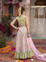 Thumbnail for Joban Fashion Girl's Green Color Lehenga Choli