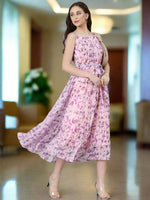 Thumbnail for Souchii Floral Chiffon Dress