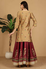 Thumbnail for Joban Fashion Beige Silk Lehenga Set