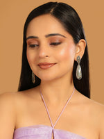 Thumbnail for Nuyug 22K Gold Plated Labradorite Stone Contemporary Drop Earrings