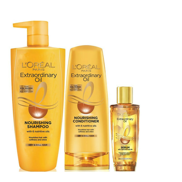 L'Oreal Paris Extraordinary Oil Hair Combo For Shiny & Frizz Free Hair - Distacart