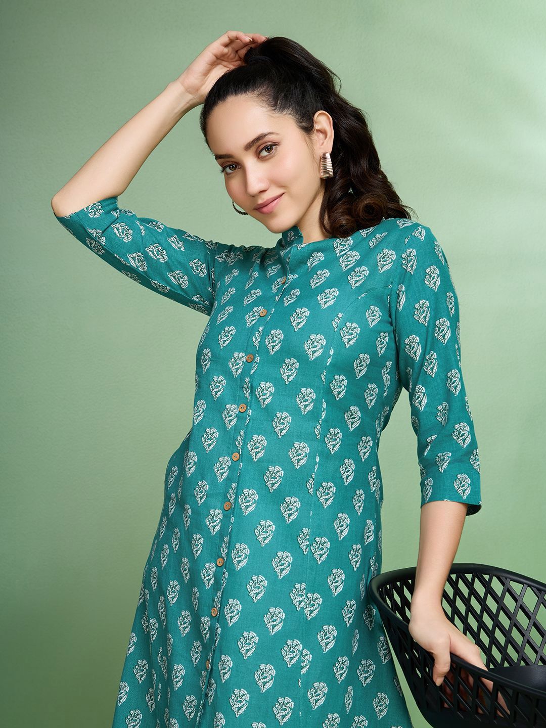 Sangria Printed Pure Cotton Kurta - Distacart