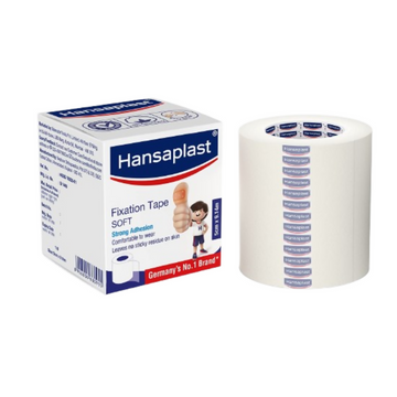 Hansaplast Soft Fixation Tape - Adhesive (5.00 cm x 9.14 cm) - Distacart