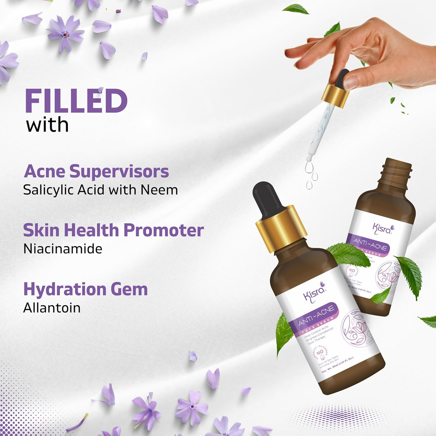 Kisra Anti-Acne Face Serum for Acne - Distacart