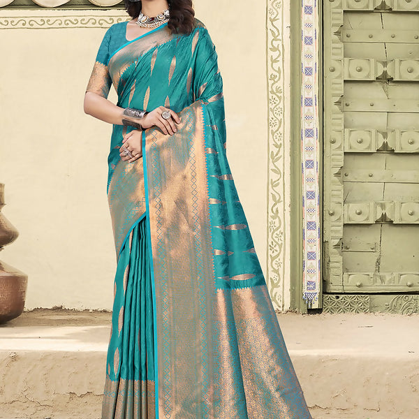 Astita Silk Sky Blue Saree
