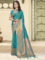 Thumbnail for Astita Silk Sky Blue Saree