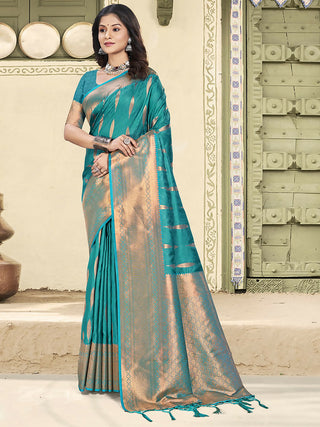 Astita Silk Sky Blue Saree