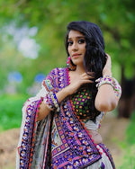 Thumbnail for Preksha Creation Indian Festive Butter Soft Silk With Digital Print And Real Mirror Work Women Lehenga Choli - Purple - Distacart