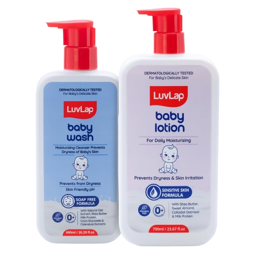 LuvLap Baby Wash + Baby Lotion Combo Set - Distacart