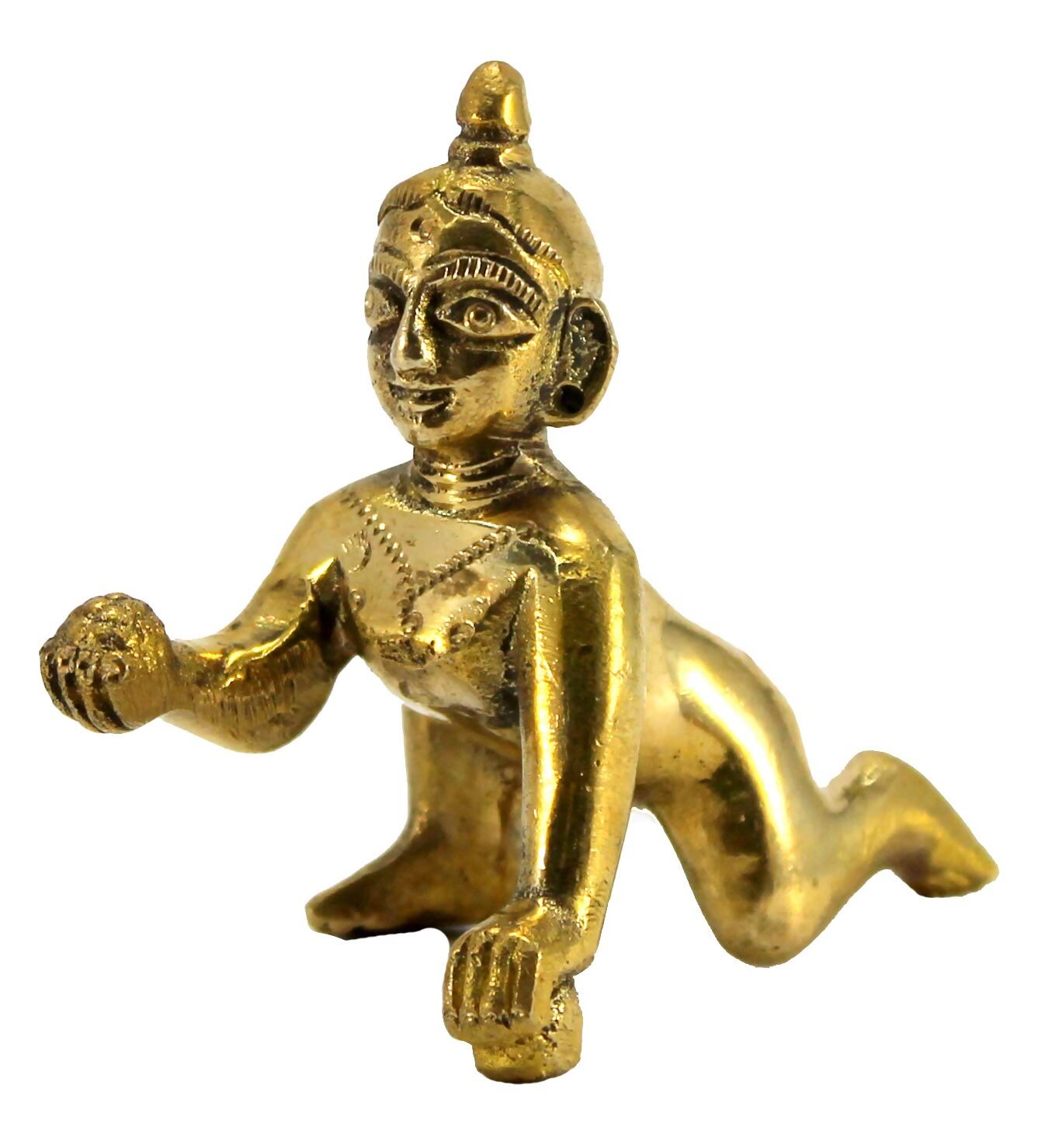 StonKraft Brass Laddoo Gopal Baby Krishna Murti Idol - Distacart