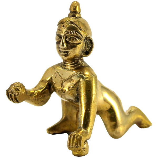 StonKraft Brass Laddoo Gopal Baby Krishna Murti Idol - Distacart