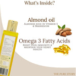 Thumbnail for The Pure Story Sweet Almond Oil Pure Cold Pressed For Hair, Skin, Face Care & Massage - Distacart