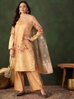 Thumbnail for Sangria Printed Kurta & Palazzo With Dupatta