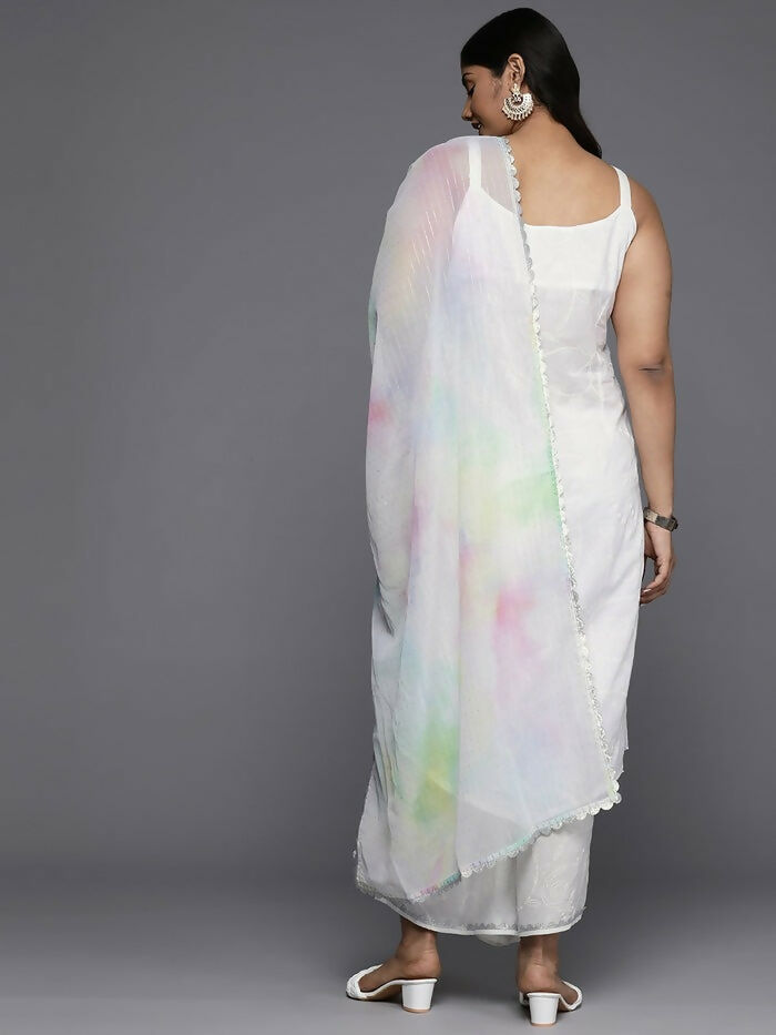 Ahalyaa Women's Traditional wear Kurta Set - White - Distacart
