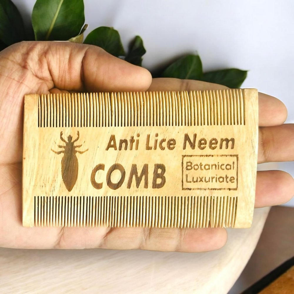Botanical Luxuriate 100% Neem Wood Lice & Nits Comb - Dista