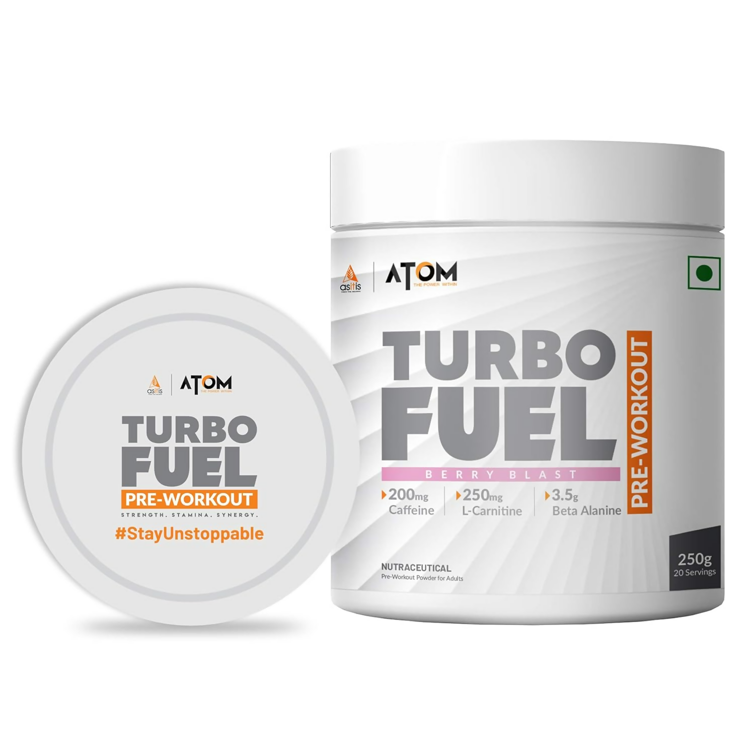 As-It-Is Atom Turbo Fuel Pre-Workout Formula Berry Blast Flavour