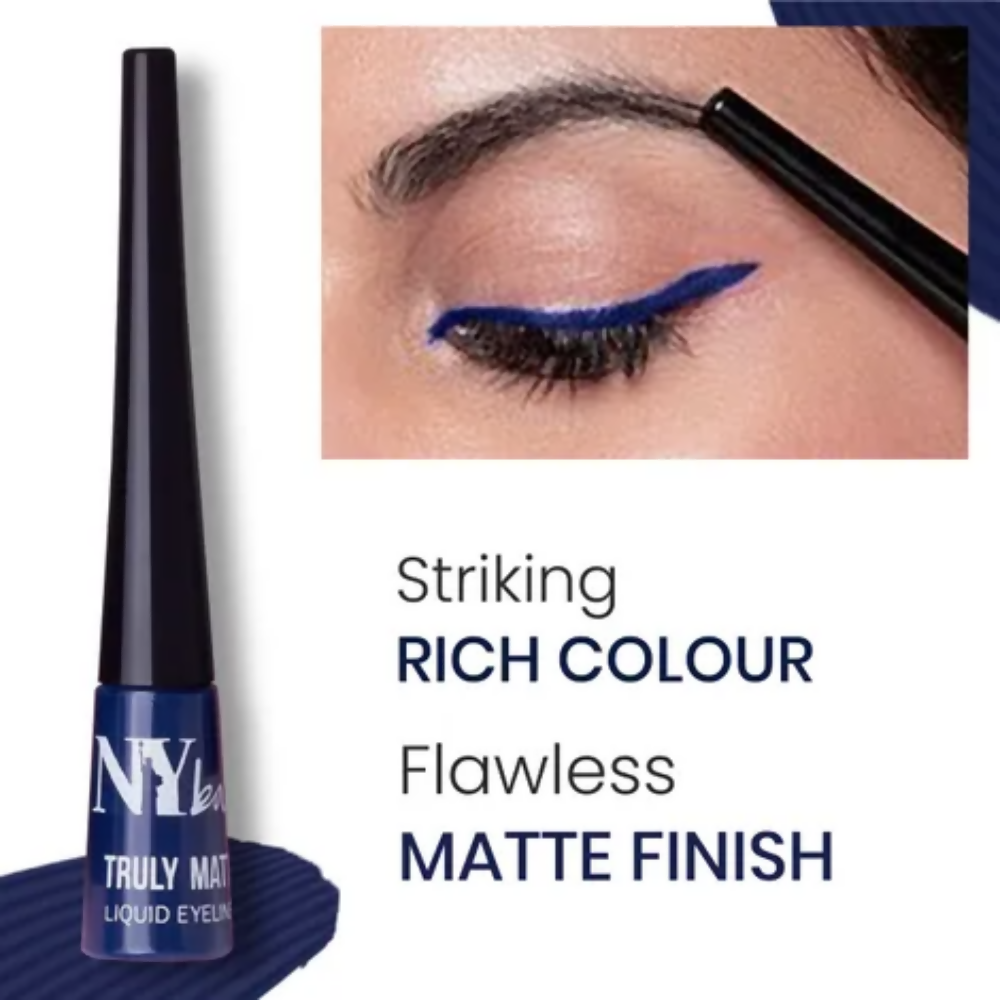 NY Bae Truly Matte Liquid Eyeliner - Brave Blue