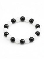 Thumbnail for NVR Black & White Beaded Bracelet for Men & Women - Distacart
