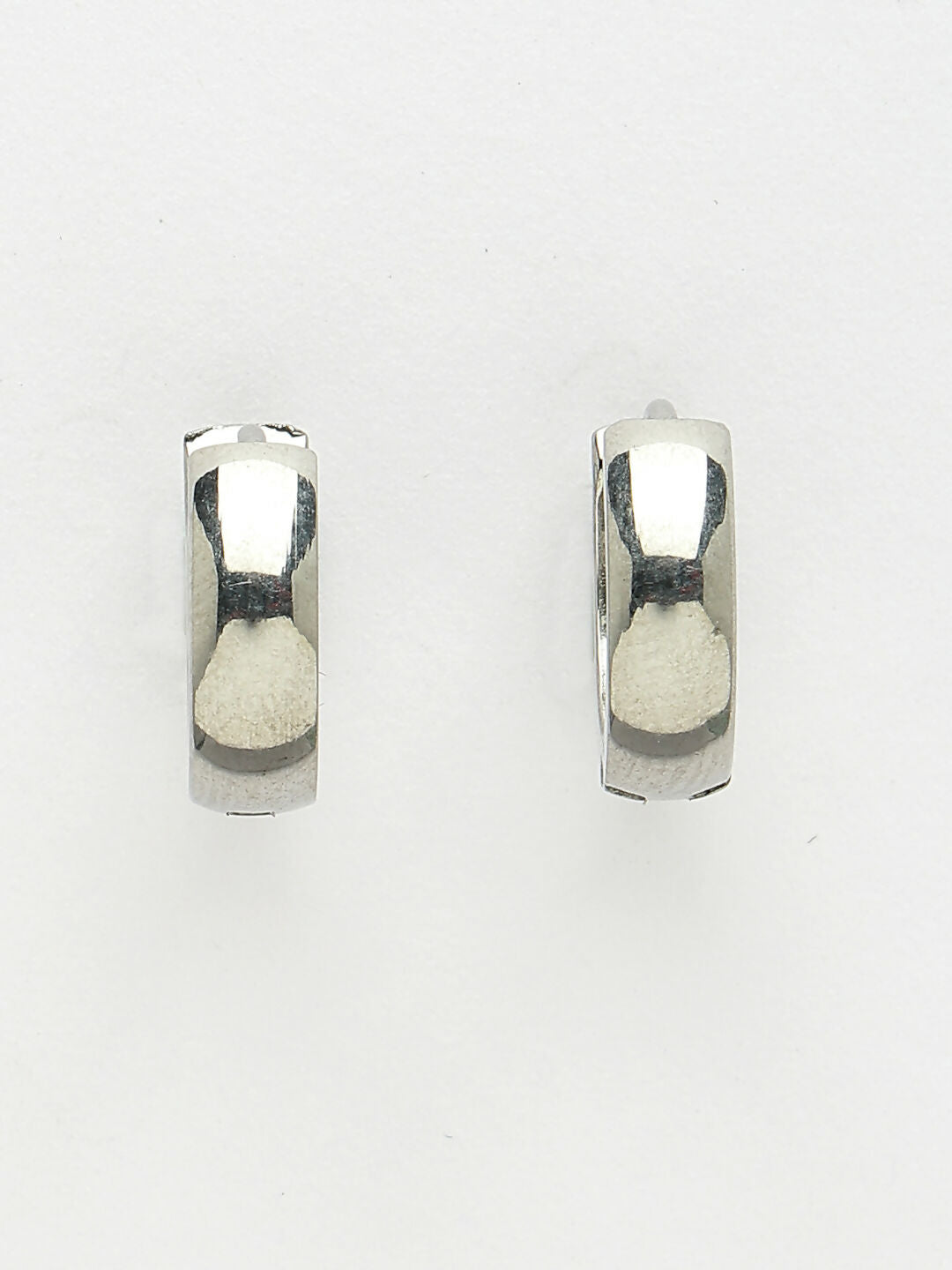NVR Men's Silver-Plated Stainless Steel Hoop Earrings - Distacart