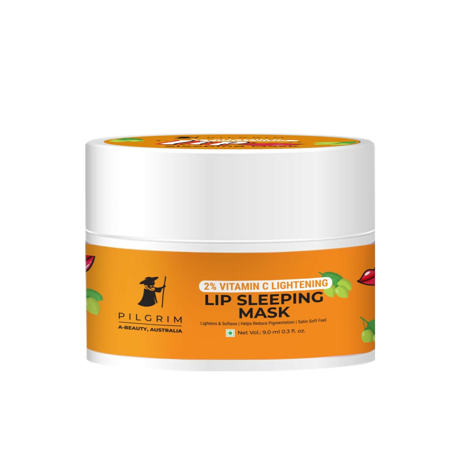 Pilgrim 2% Vitamin C Lightening Lip Sleeping Mask For Glowing Lips with Australian Kakadu Plum & Lime Pearl - Distacart