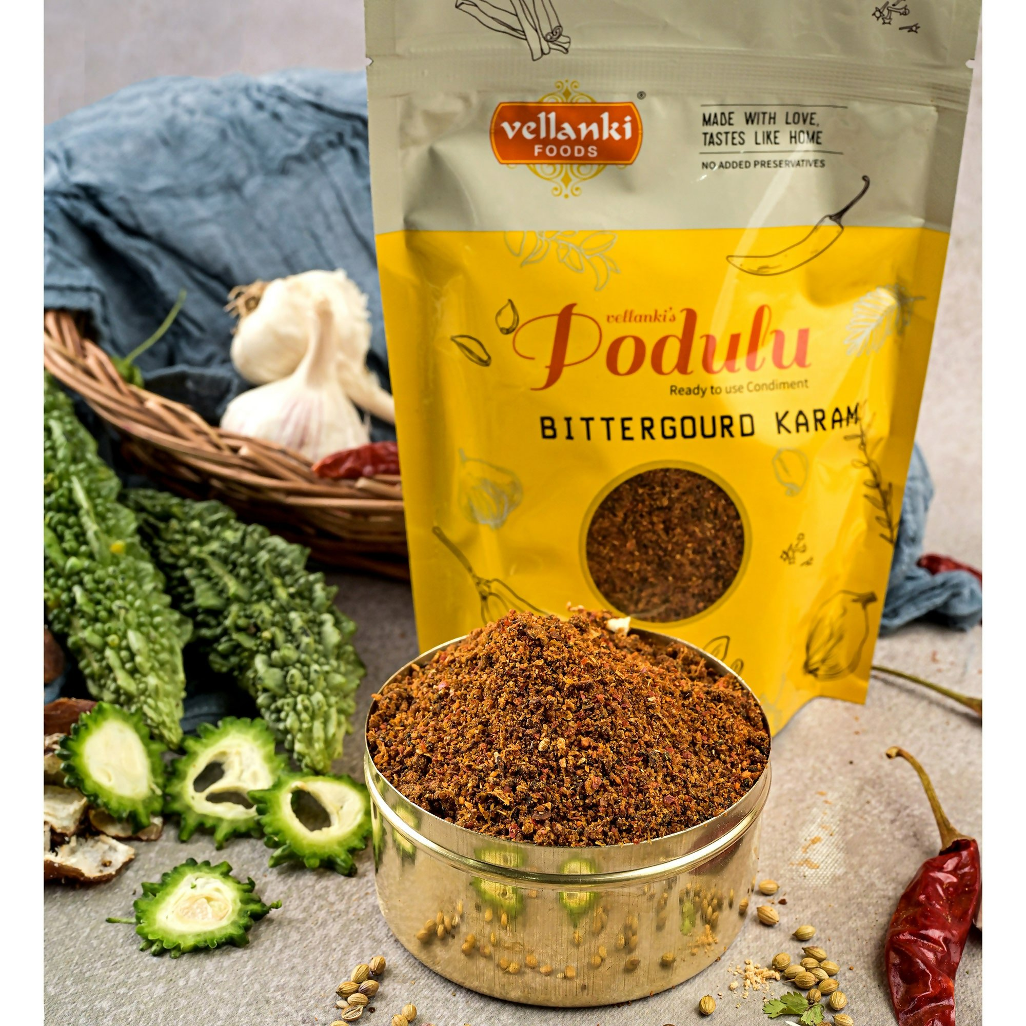 Vellanki Foods Kakarakaya Karam (Bittergourd) - Distacart