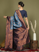 Thumbnail for Astita Lichi Silk Sky Blue Saree