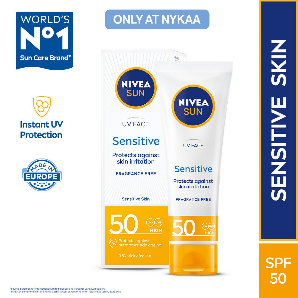 Nivea Sun Sensitive Skin Spf 50 Sunscreen - Distacart