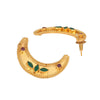 Nuyug 22K Gold Plated Green Lunar Earrings - Distacart