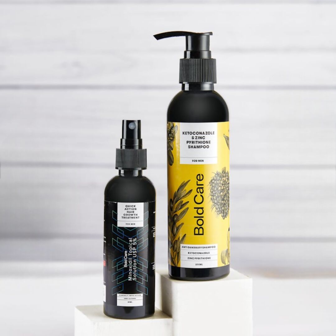 Bold Care Hair Growth 5% Serum & Anti-dandruff Shampoo Combo - Distacart