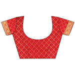 Thumbnail for Joban Fashion Red Banarasi Cotton Silk Woven Saree