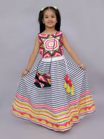 Thumbnail for Lil Drama Shor-Gul Multicolor Lehanga Choli Set for Girls