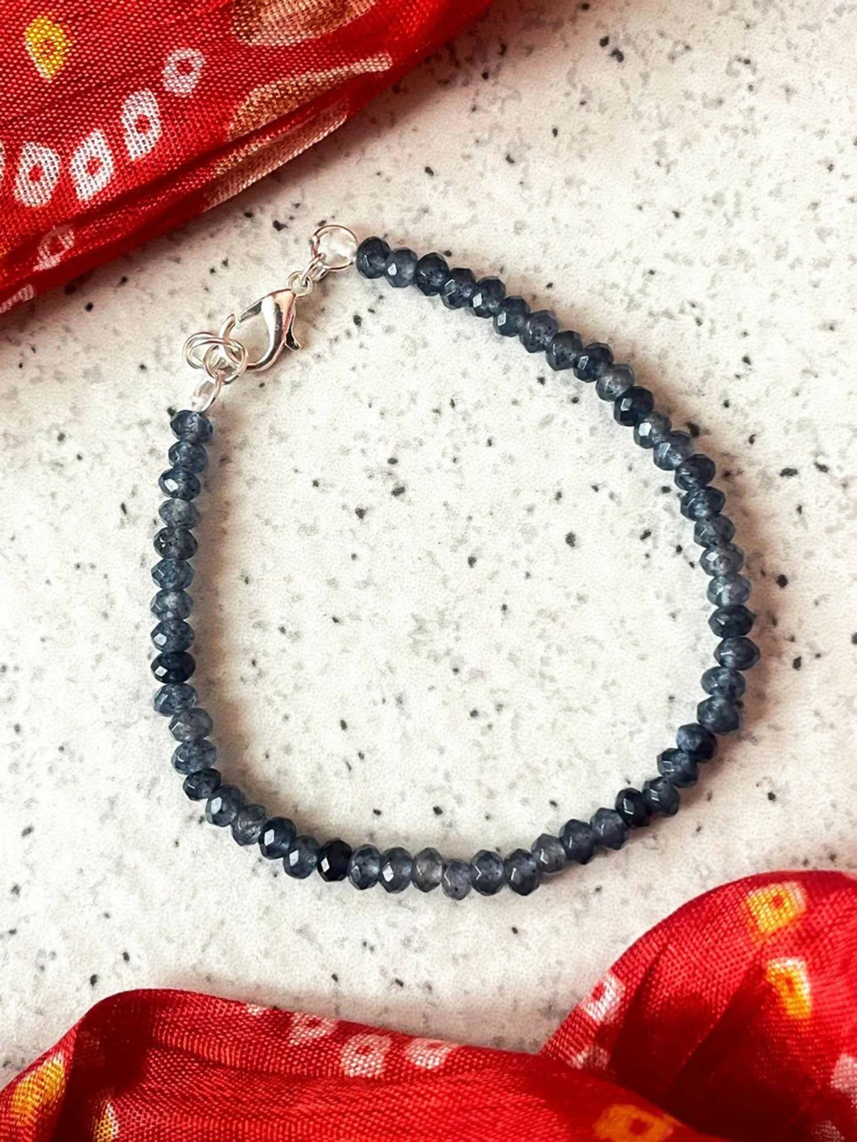 Joban Fashion Grey Glass Glass Beads Trendy Bracelets