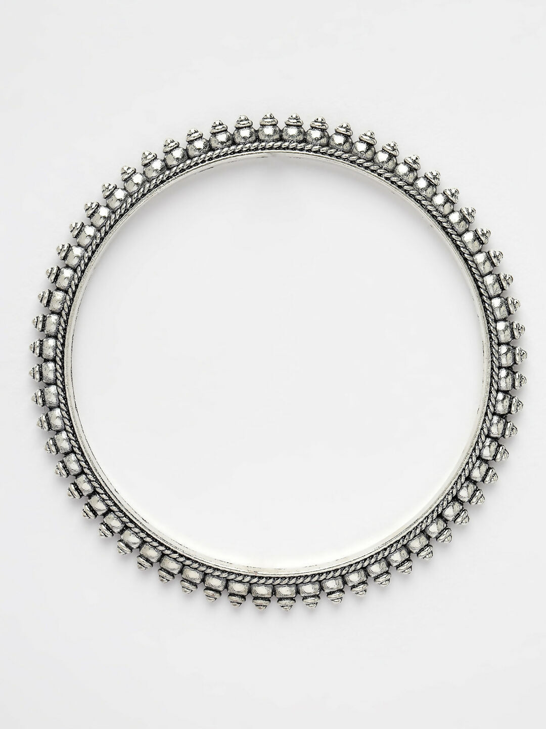 NVR Women's Set of 4 Silver-Toned German Silver Oxidised Bangles - Distacart