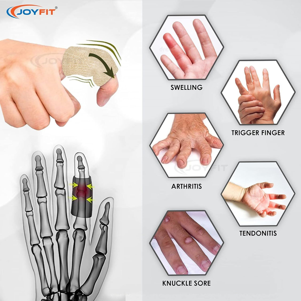 JoyFit Finger Support (Grey) - Distacart
