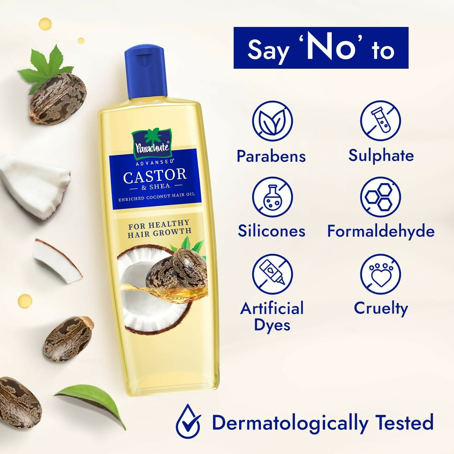 Parachute Advansed Castor & Shea-enriched Coconut Hair Oil - Distacart