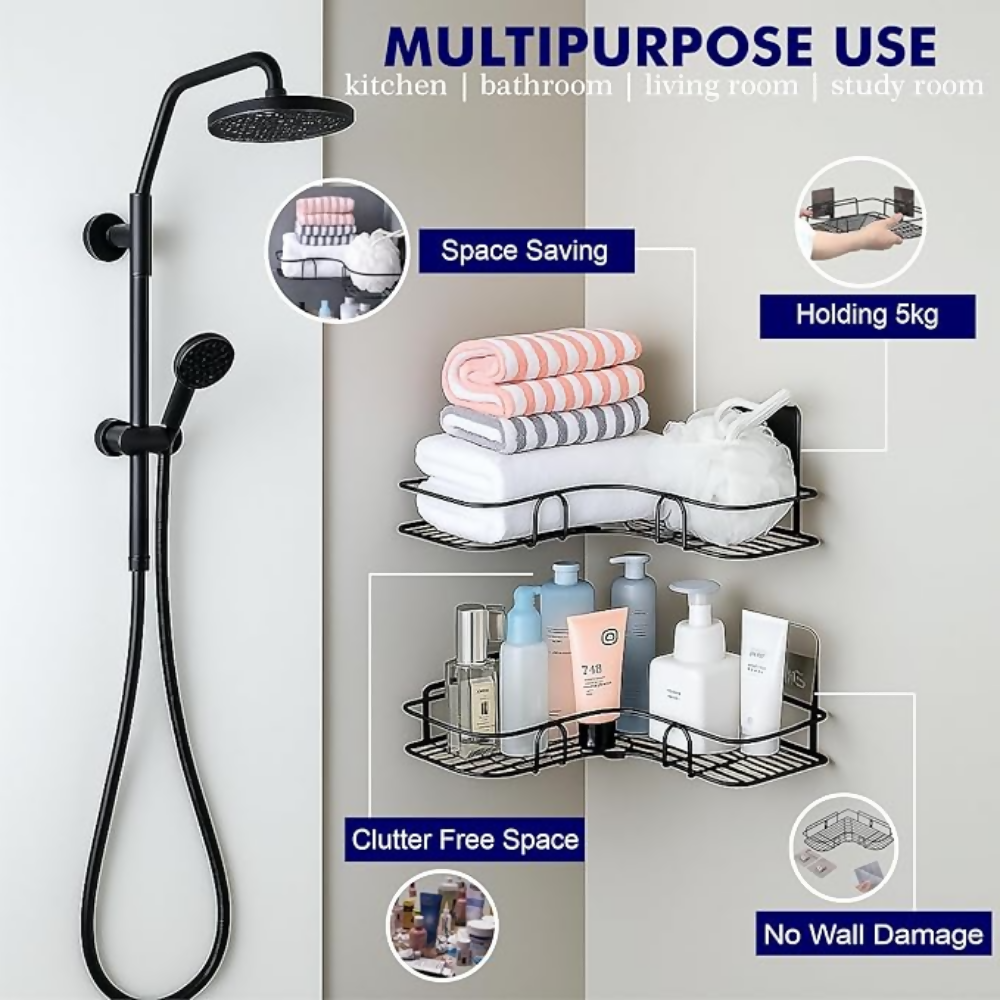 ALMORA Bathroom Organiser Without Drill