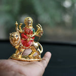 Thumbnail for Collectible India Gold Plated Goddess Maa Durga Sherawali Mata Idol - Distacart