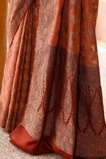 Thumbnail for Joban Fashion Amber Crepe Chiffon Pure Handloom Banarasi Silk Saree