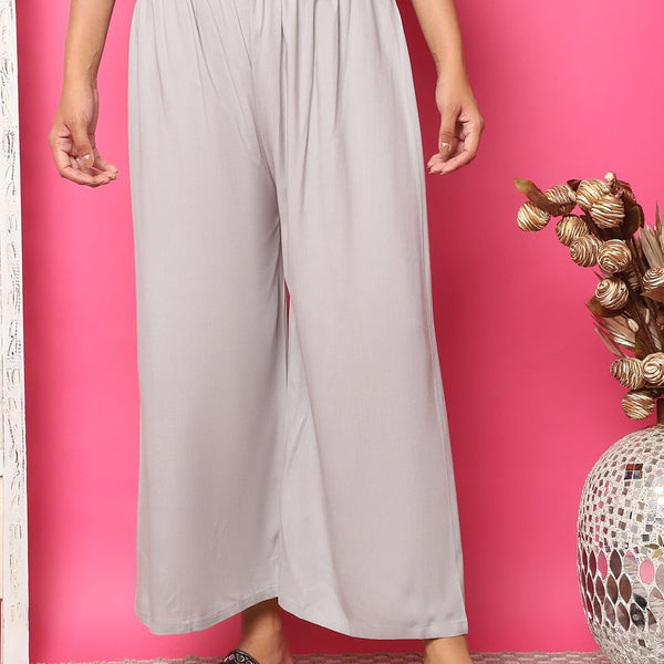 TAG 7 Women High Rise Flared Palazzos - Distacart